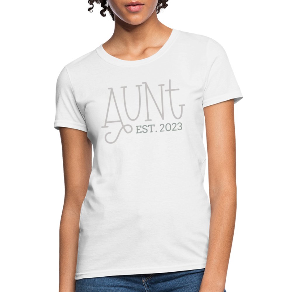 Aunt T-Shirt (Established - Customize Year) - white