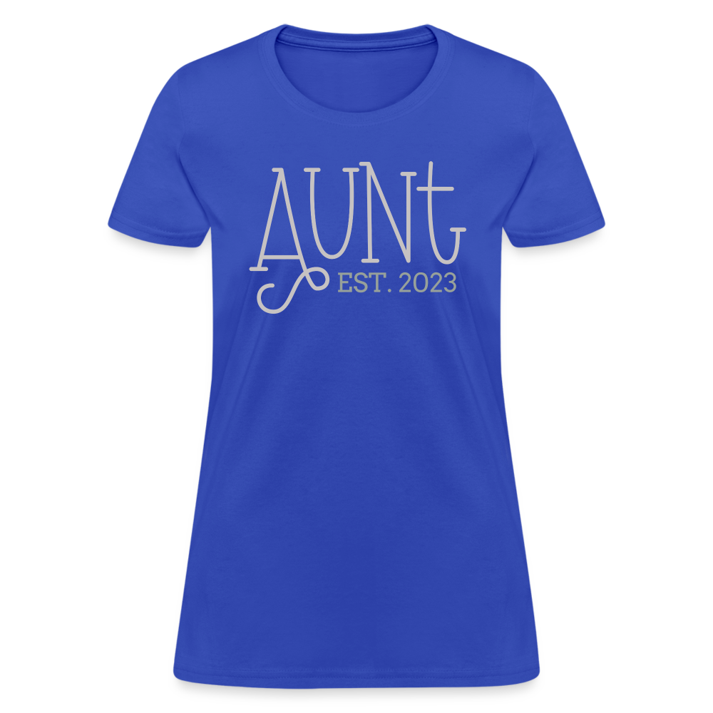 Aunt T-Shirt (Established - Customize Year) - royal blue