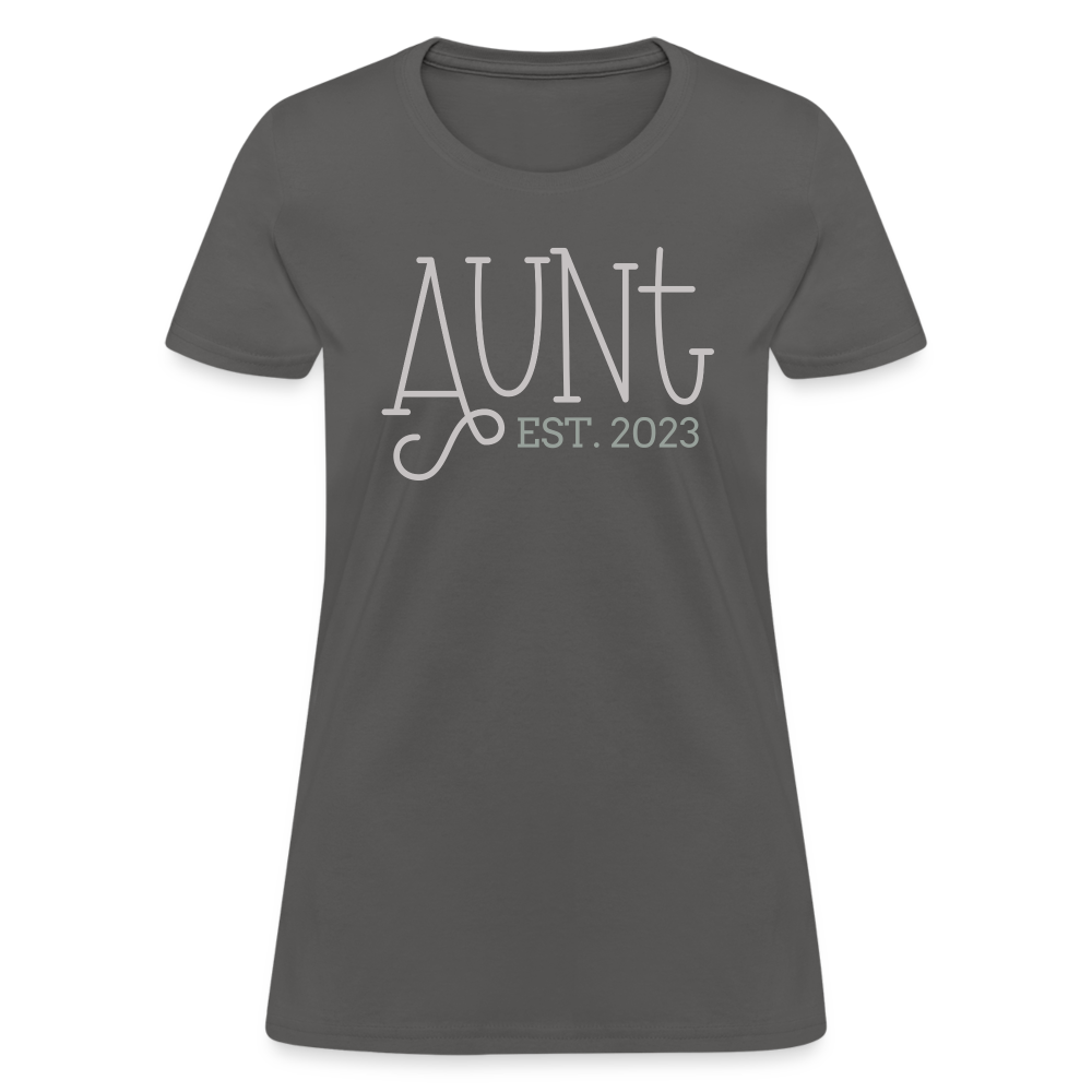 Aunt T-Shirt (Established - Customize Year) - charcoal