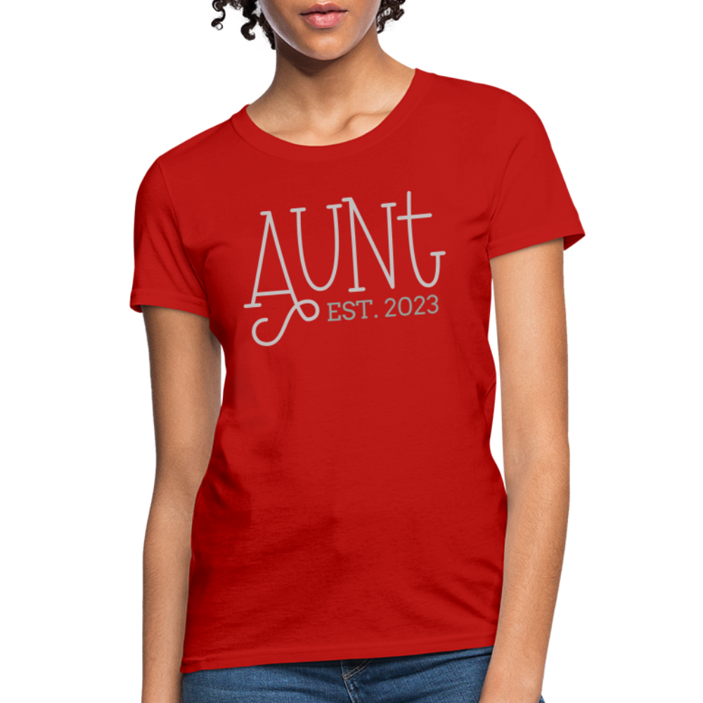 Aunt T-Shirt (Established - Customize Year) - red