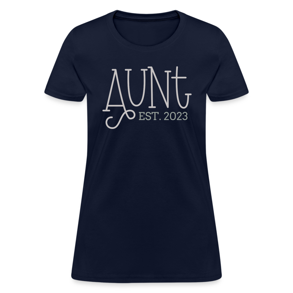 Aunt T-Shirt (Established - Customize Year) - navy