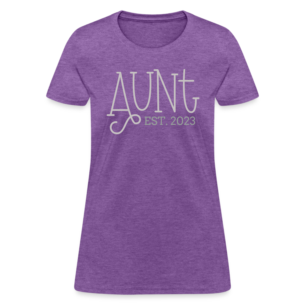 Aunt T-Shirt (Established - Customize Year) - purple heather