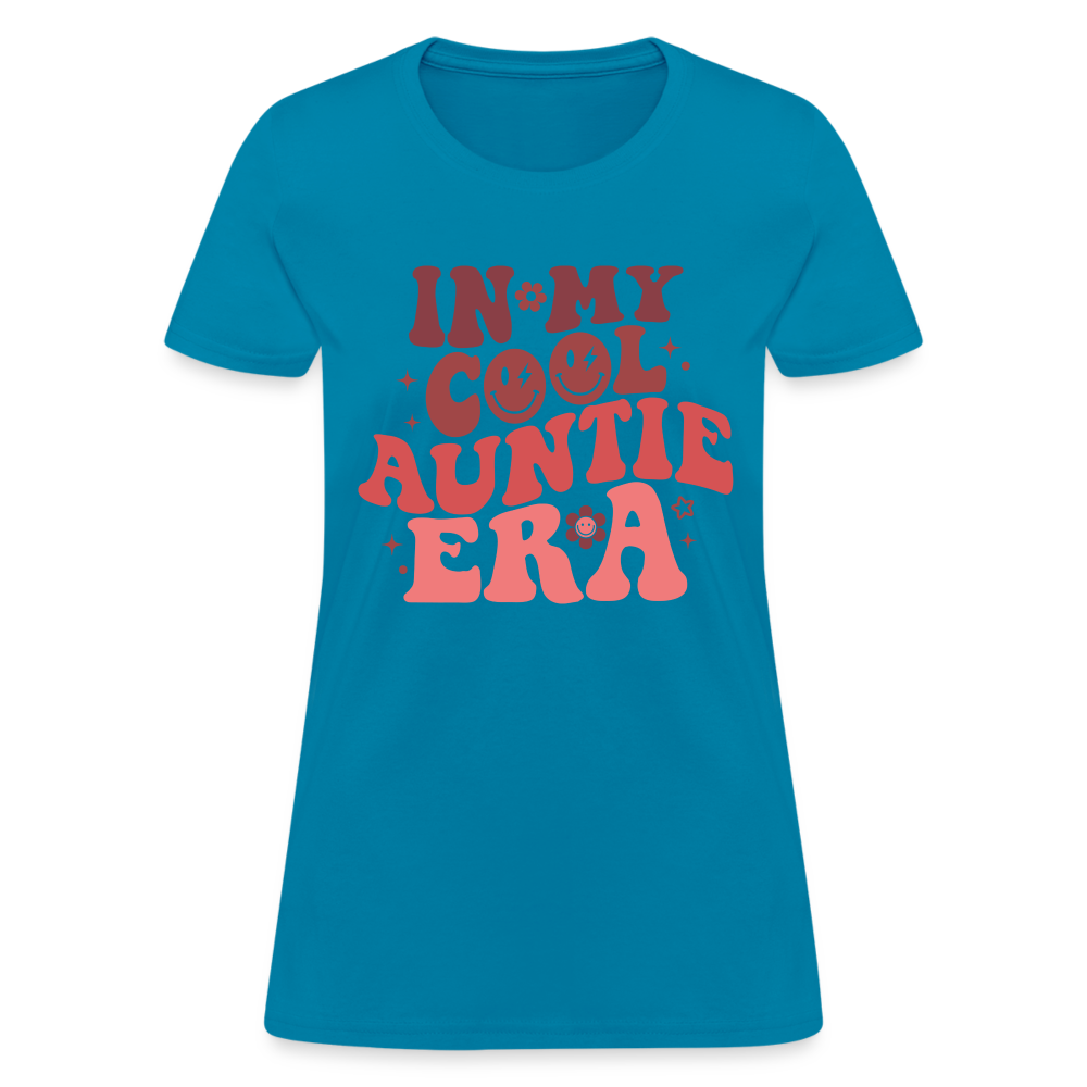 In My Cool Auntie Era Women's Contoured T-Shirt Color: white