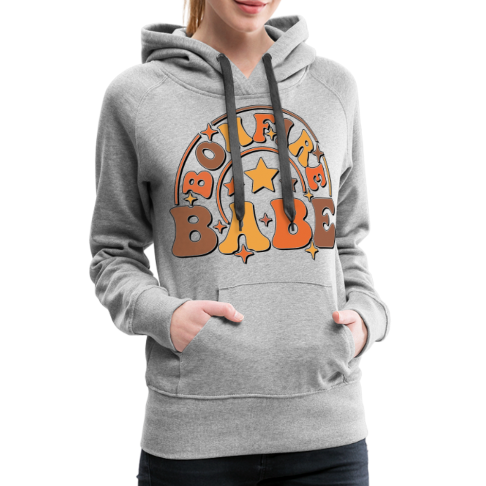 Bonfire Babe Women’s Premium Hoodie - heather grey