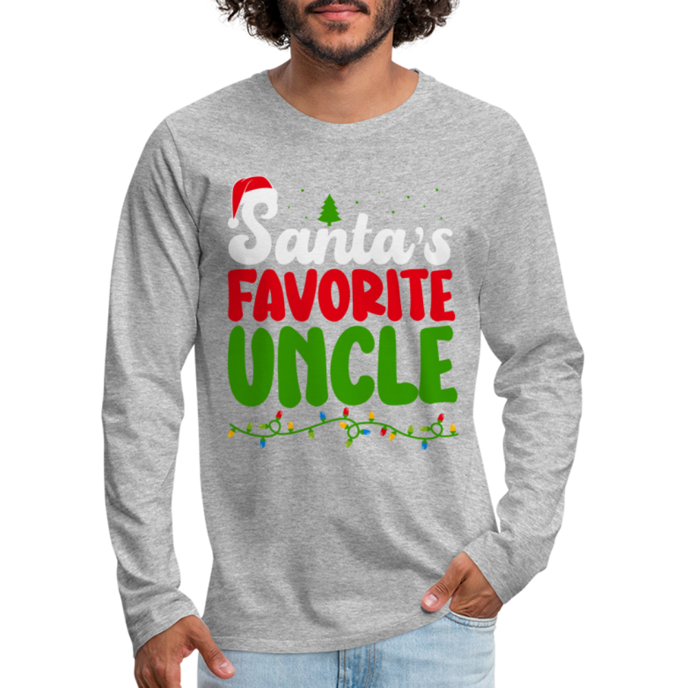 Santa's Favorite Uncle Premium Long Sleeve T-Shirt Color: black