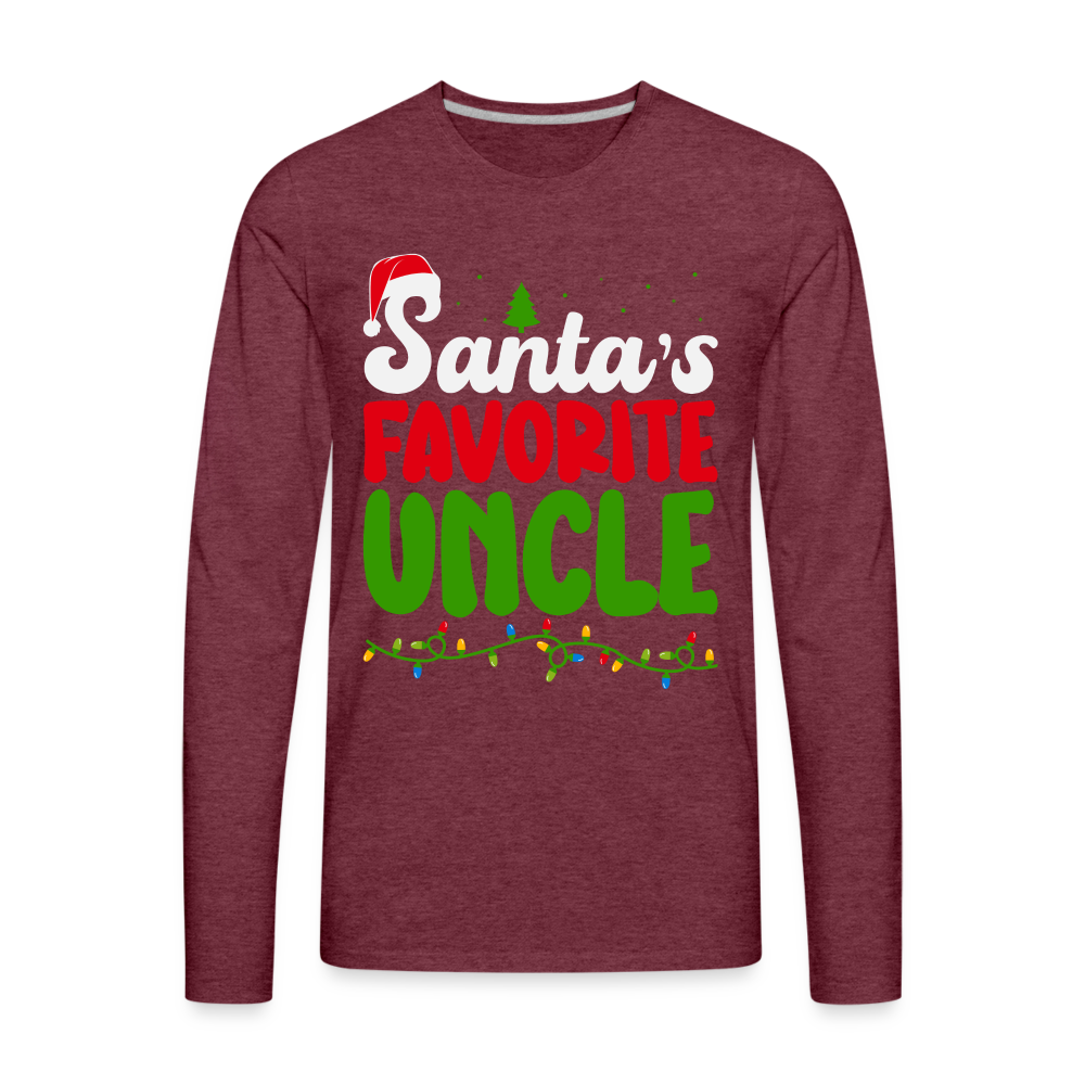 Santa's Favorite Uncle Premium Long Sleeve T-Shirt Color: black