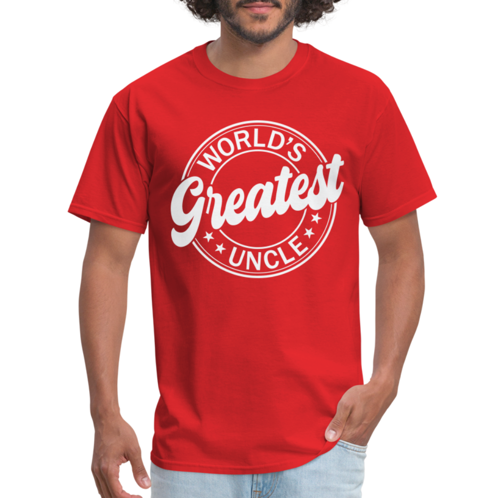 World's Greatest Uncle T-Shirt - red