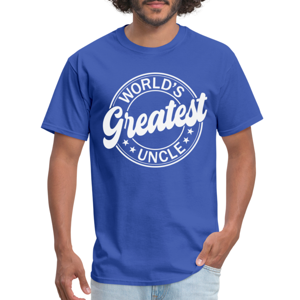 World's Greatest Uncle T-Shirt - royal blue