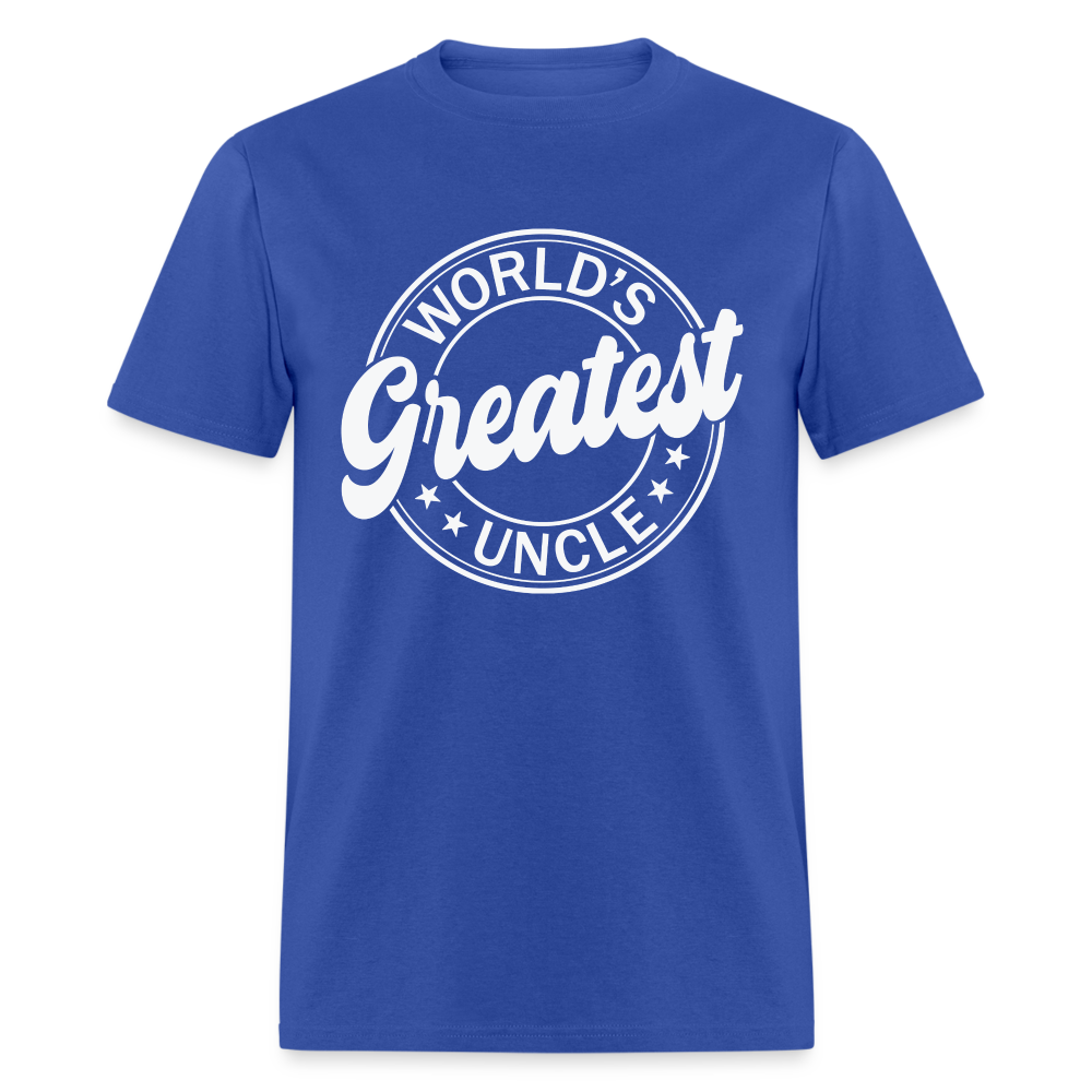 World's Greatest Uncle T-Shirt - royal blue