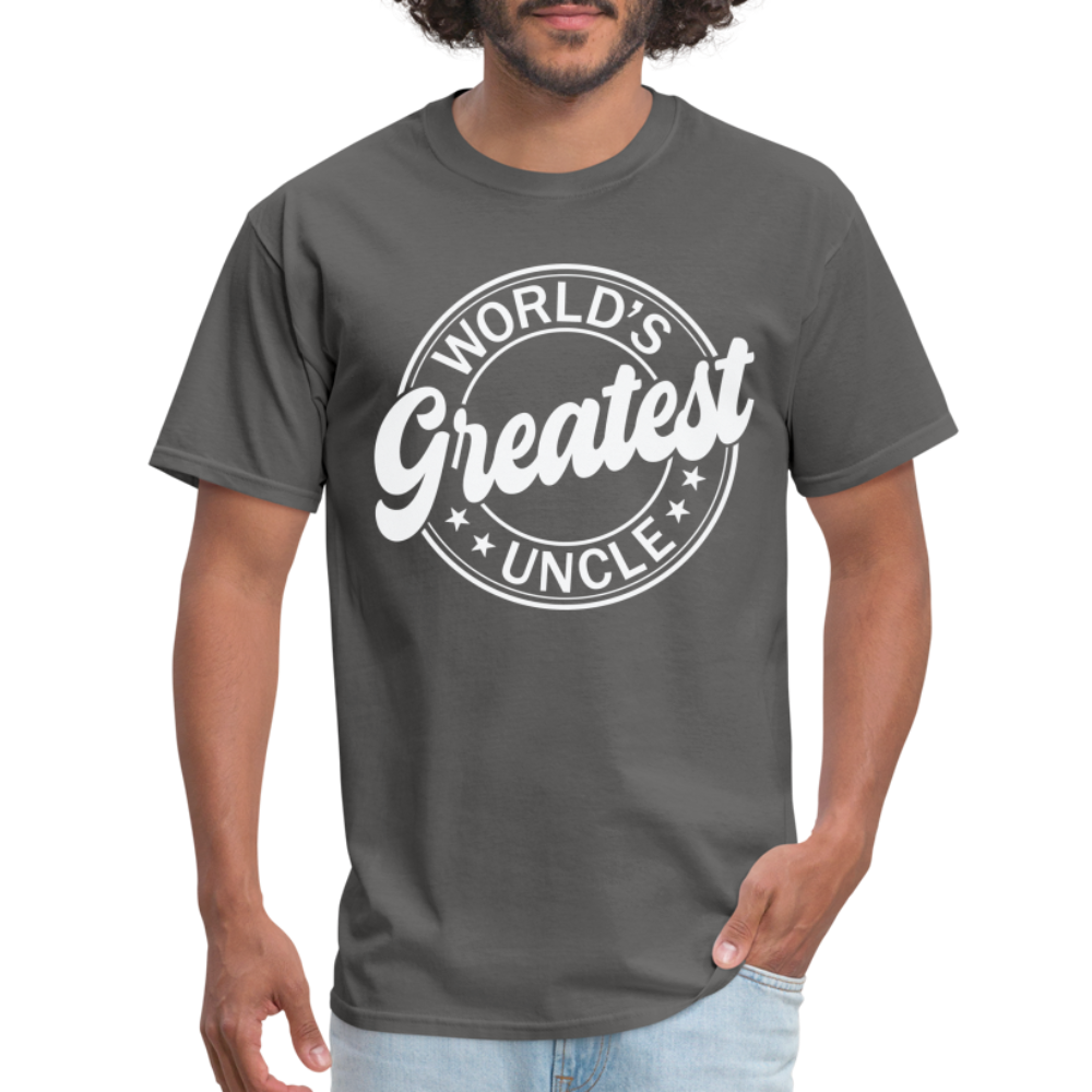 World's Greatest Uncle T-Shirt - charcoal