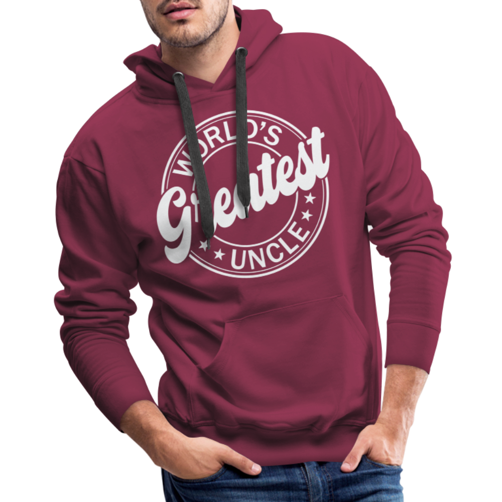 World's Greatest Uncle Hoodie Color: burgundy