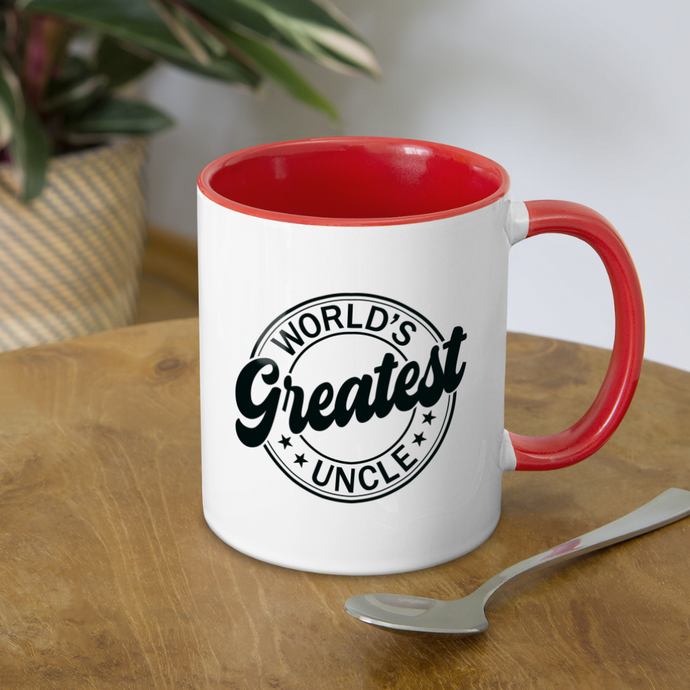 World's Greatest Uncle Coffee Mug Color: white/black