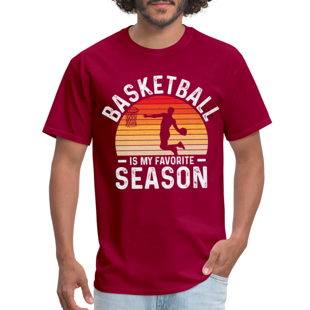 Basketball Is My Favorite Season T-Shirt - dark red