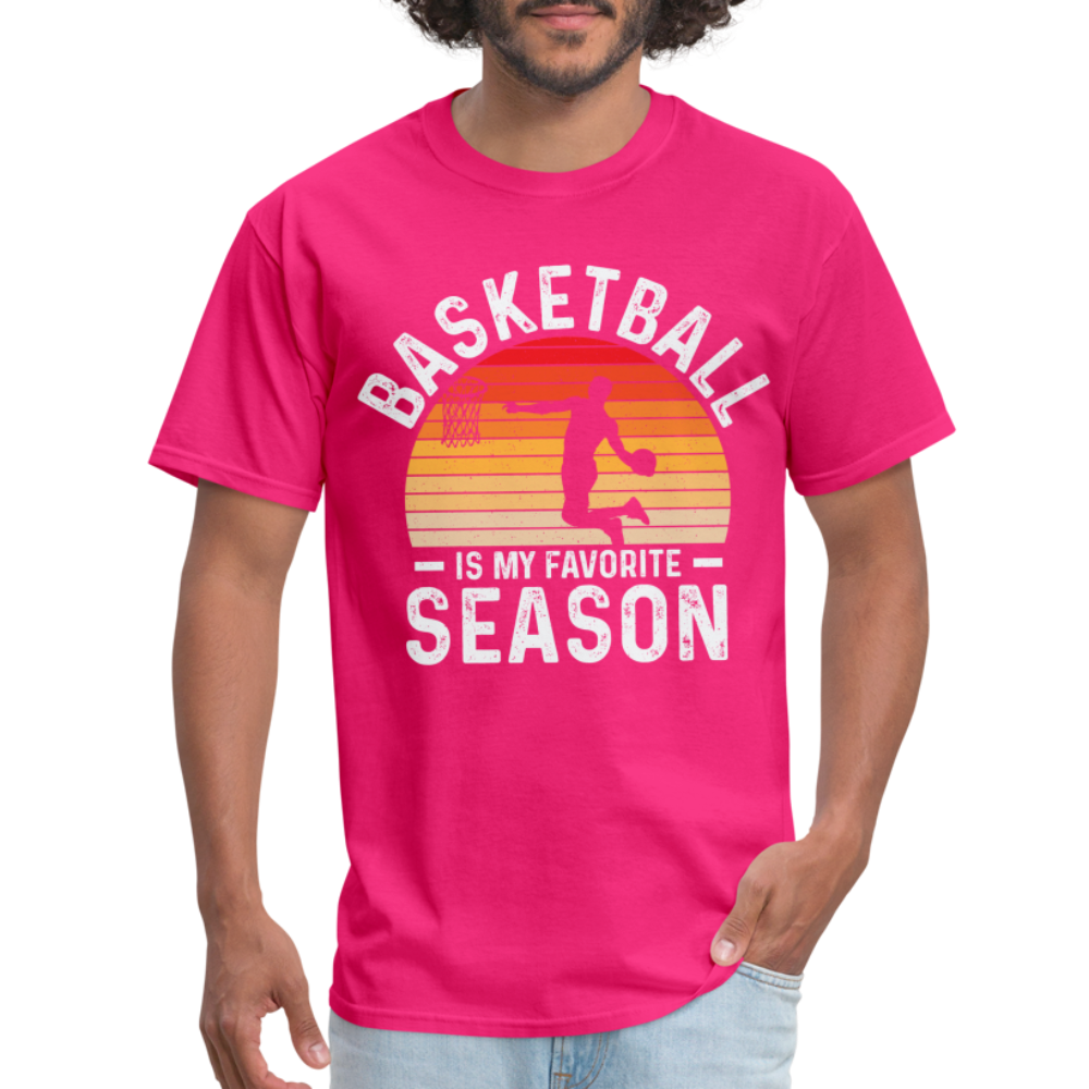 Basketball Is My Favorite Season T-Shirt - fuchsia