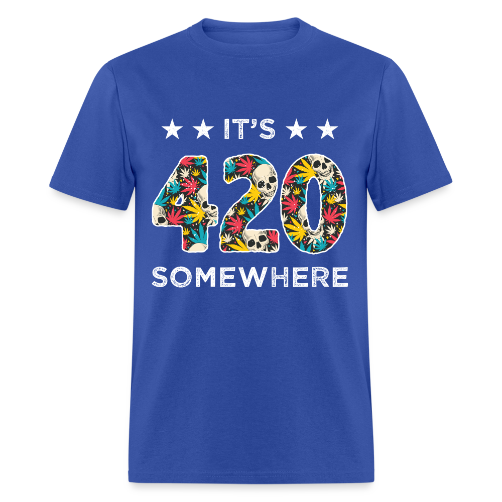 It's 420 Somewhere T-Shirt - royal blue