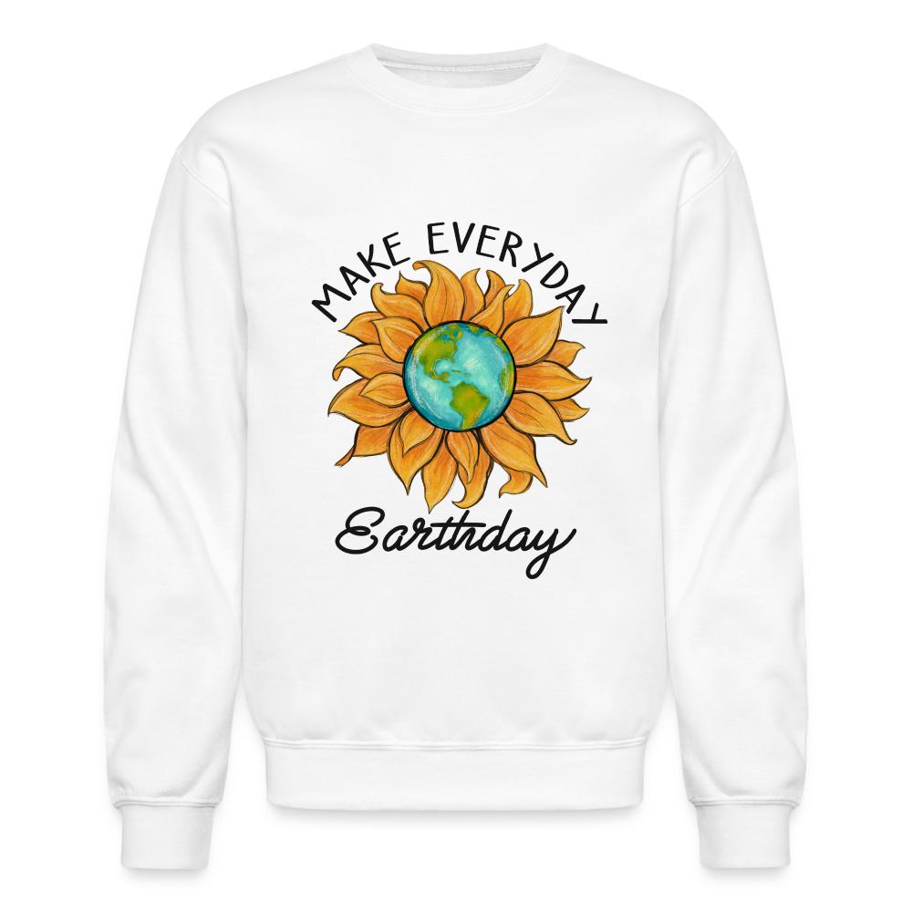 Make Everyday Earth Day Sweatshirt - white
