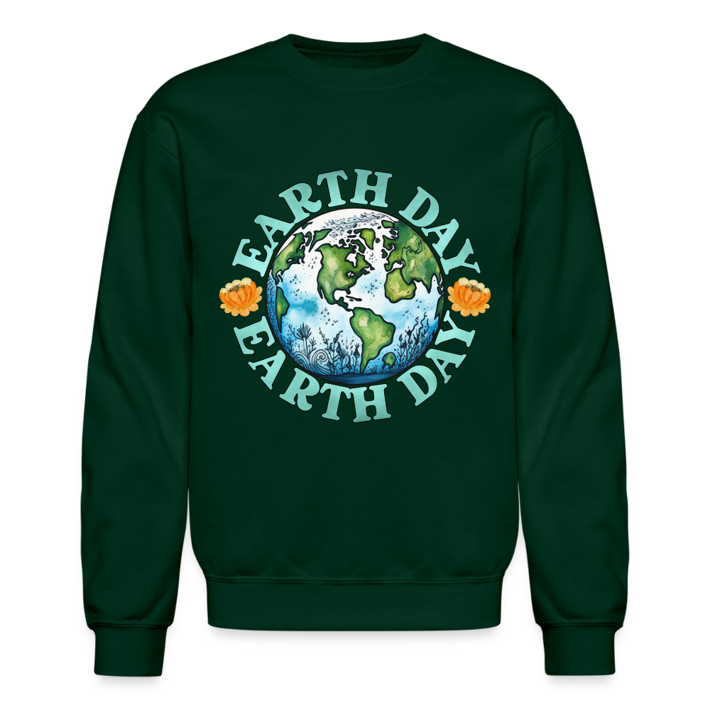 Earth Day Sweatshirt Color: forest green