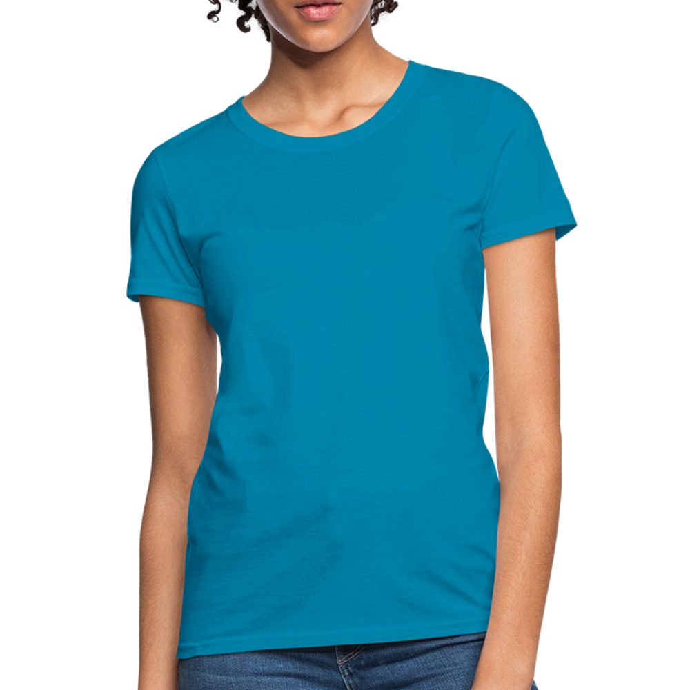 Customize Contoured Women's T-Shirt | Fruit of the Loom L3930 Color: turquoise