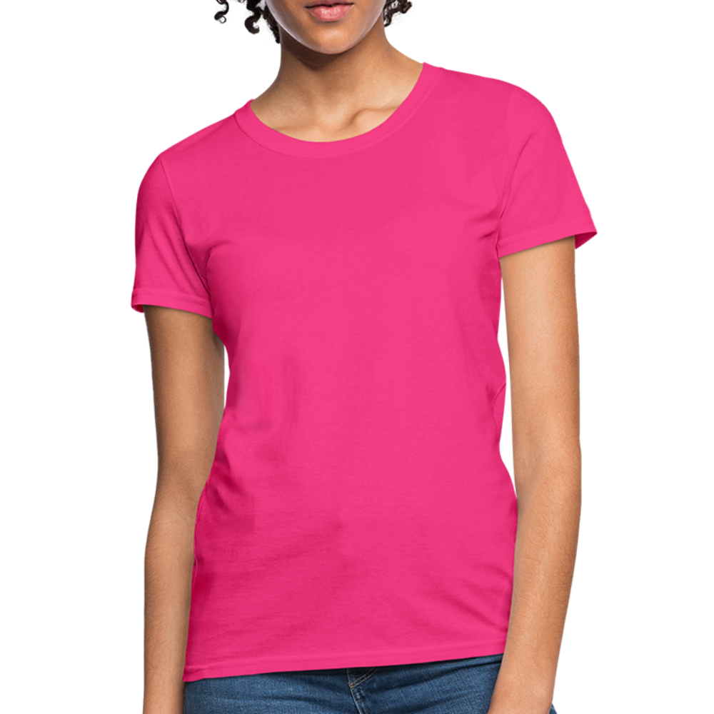 Customize Contoured Women's T-Shirt | Fruit of the Loom L3930 Color: fuchsia