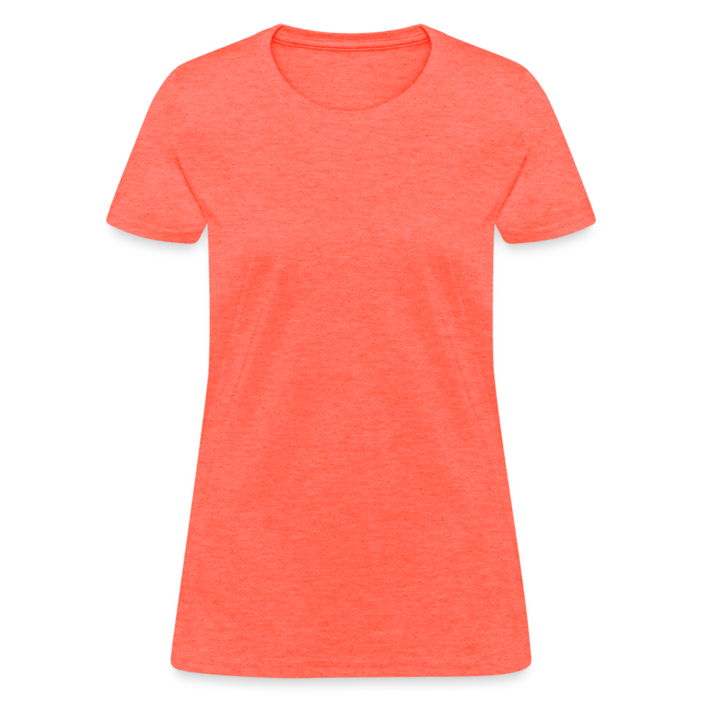 Customize Contoured Women's T-Shirt | Fruit of the Loom L3930 Color: heather coral