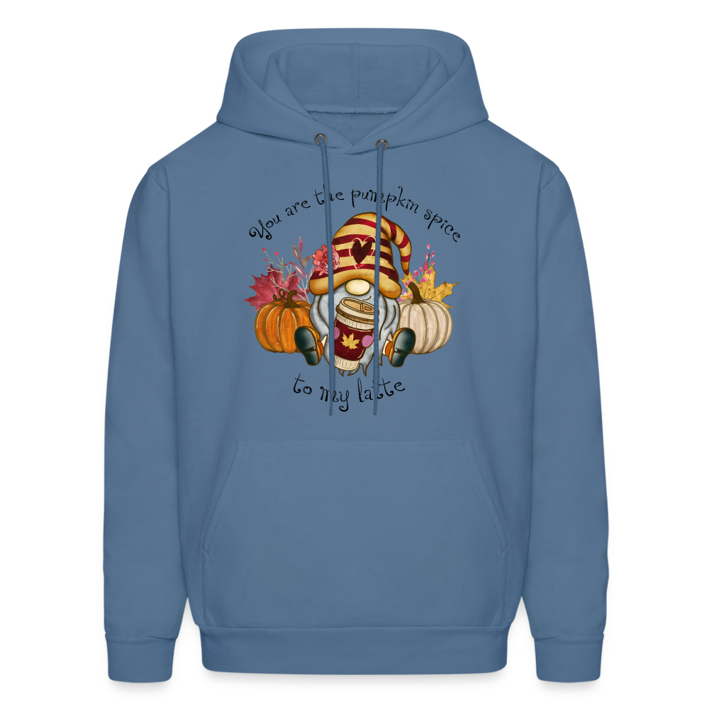 You Are The Pumpkin Spice To My Latte - Men's Hoodie Color: denim blue