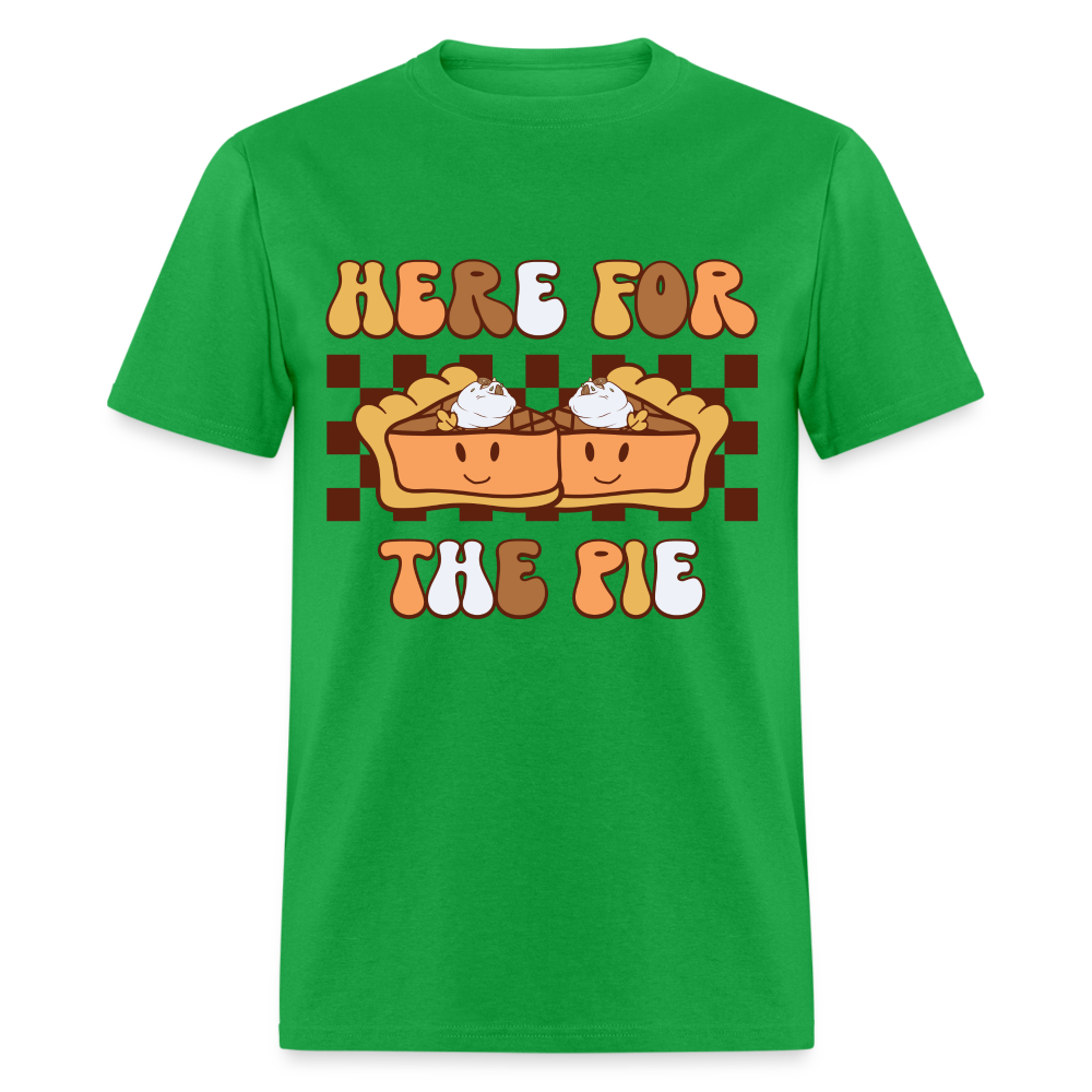 Here For The Pie - Holiday T-Shirt - bright green