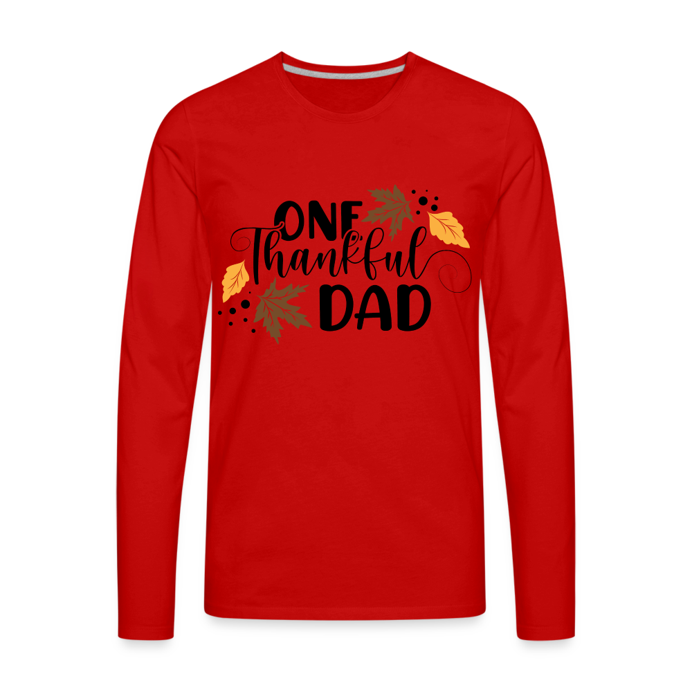 One Thankful Dad Premium Long Sleeve T-Shirt Color: heather gray