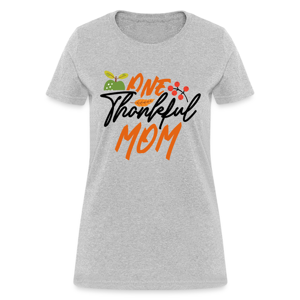 One Thankful Mom T-Shirt - heather gray
