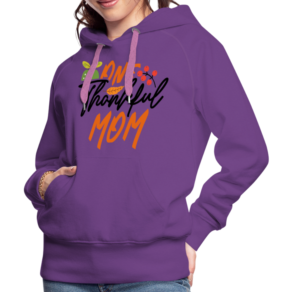 One Thankful Mom Premium Hoodie - purple