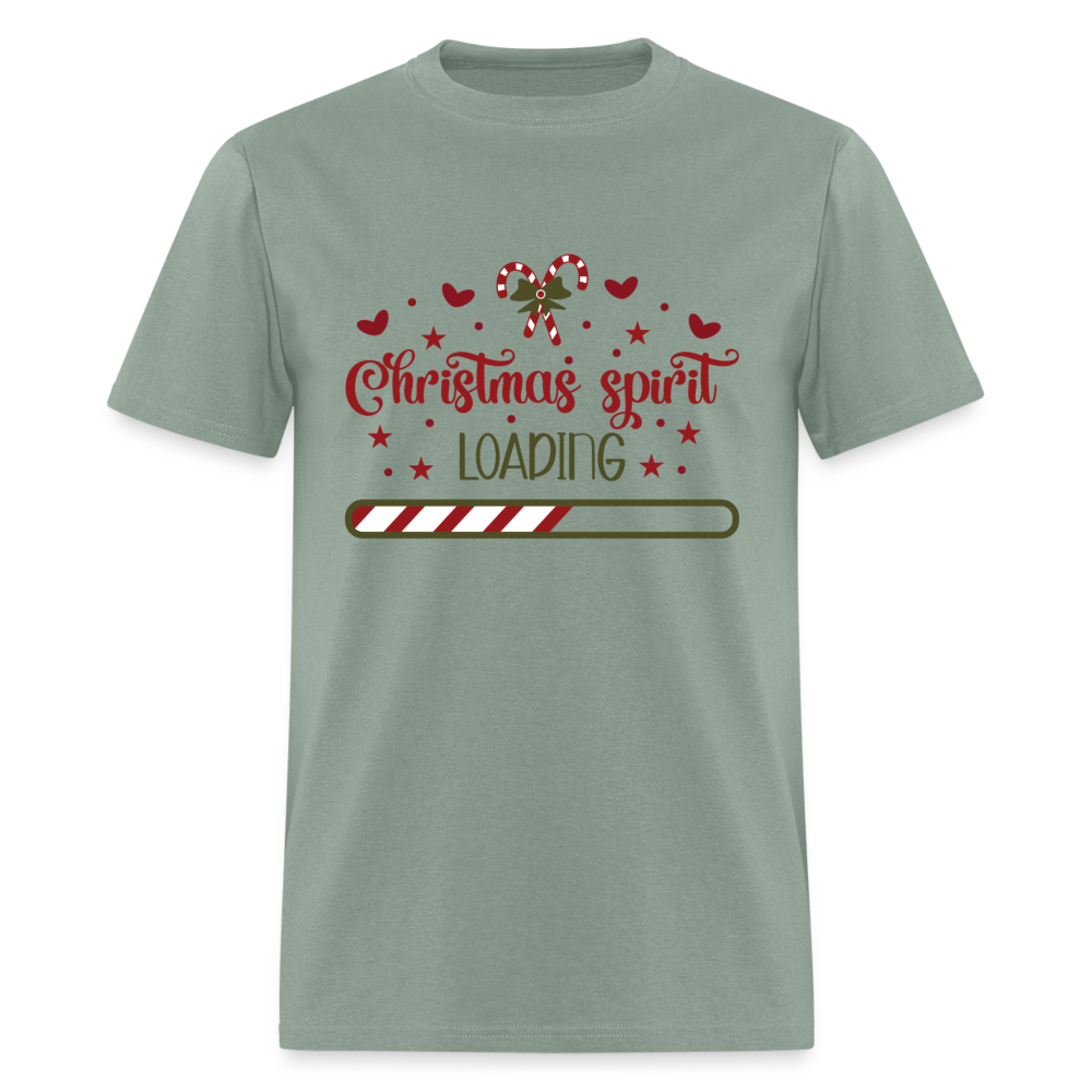 Christmas Spirit Loading T-Shirt Color: sage