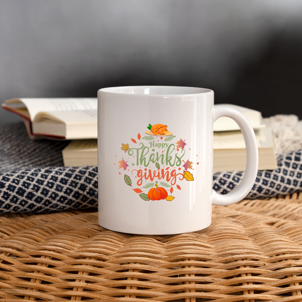 Happy Thanksgiving Mug - white