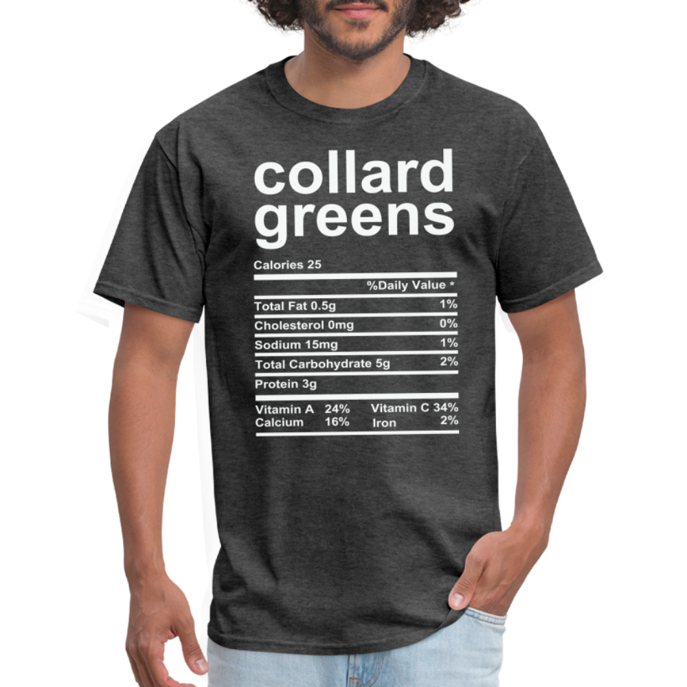 Collard Greens Nutrition Facts T-Shirt - heather black