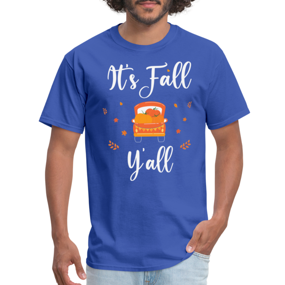 It's Fall Y'all T-Shirt Color: royal blue