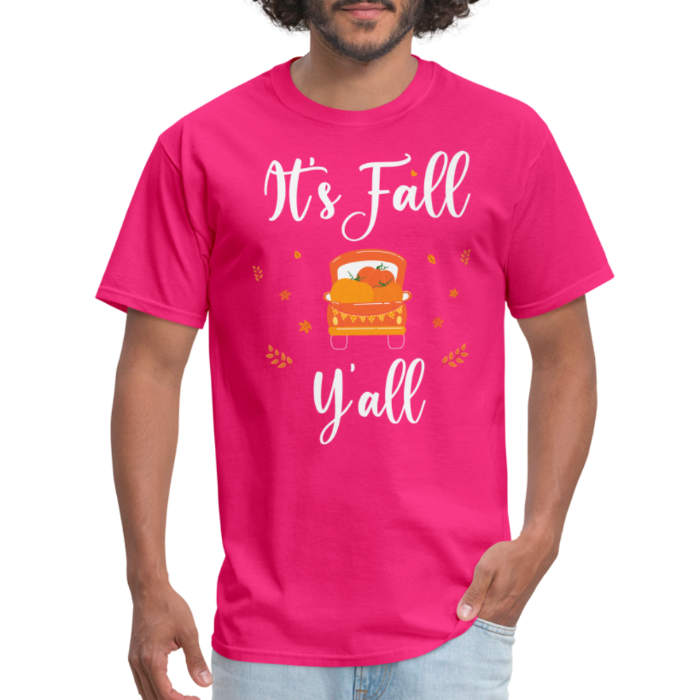 It's Fall Y'all T-Shirt Color: fuchsia