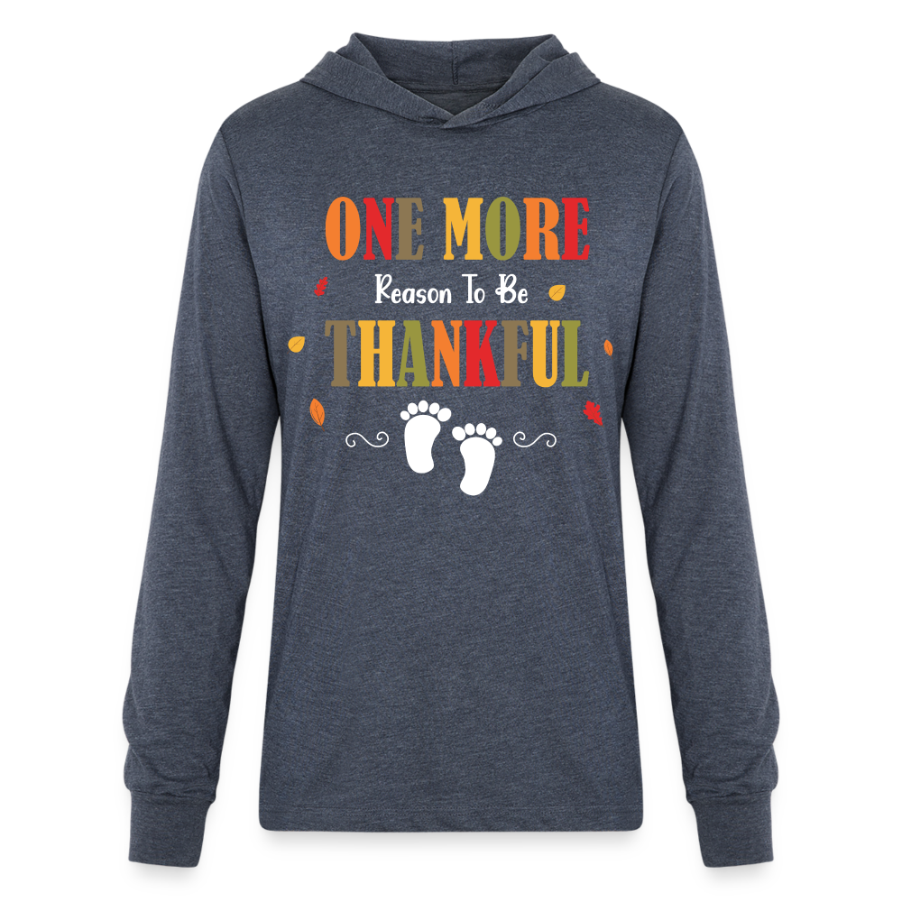 One More Reason to Be Thankful (Pregnancy Announcement) Hoodie Shirt - heather navy