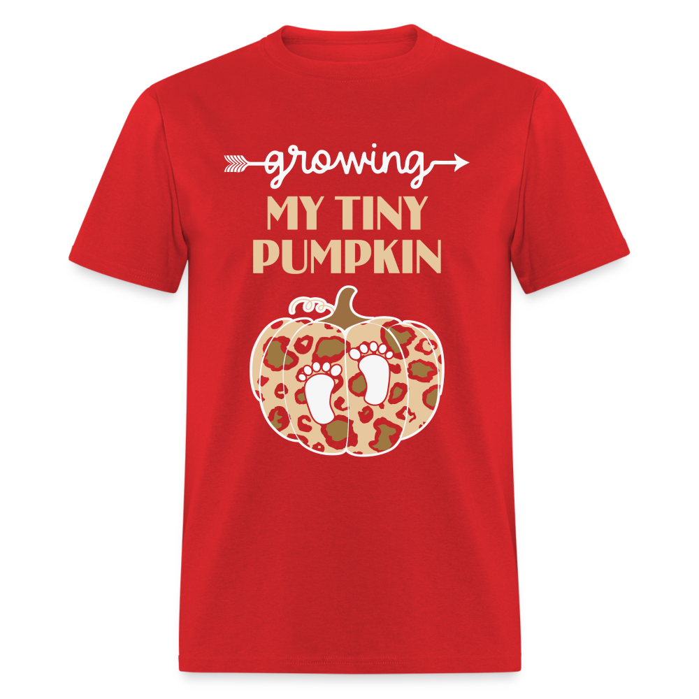 Growing My Tiny Pumpkin (Pregnancy) T-Shirt - red