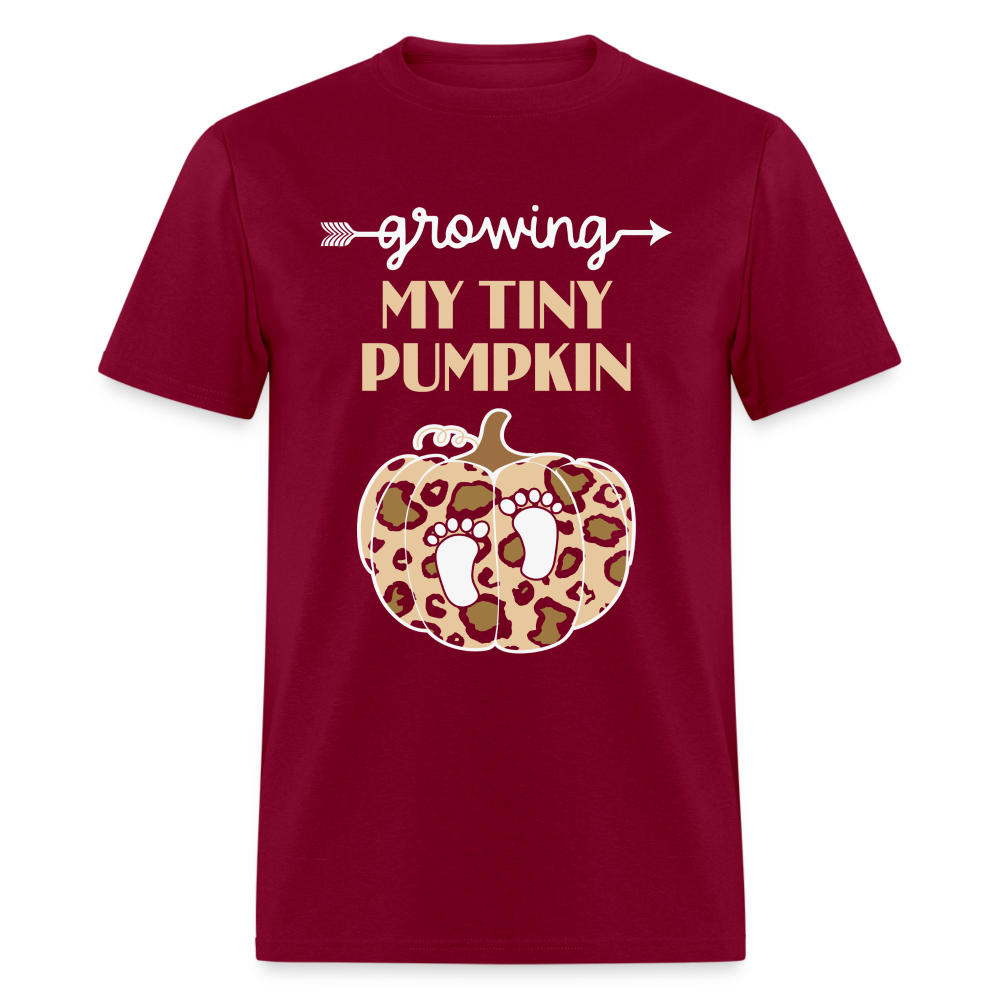 Growing My Tiny Pumpkin (Pregnancy) T-Shirt - burgundy