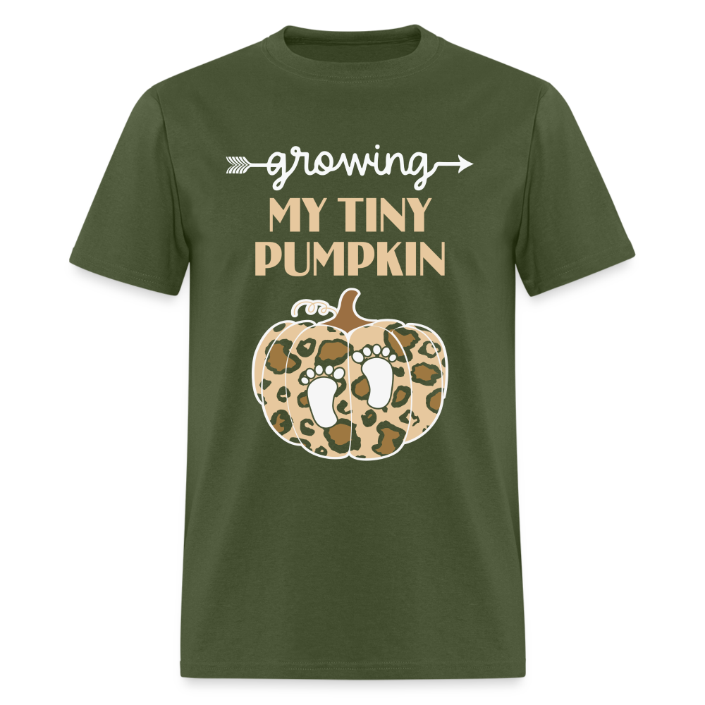 Growing My Tiny Pumpkin (Pregnancy) T-Shirt - military green
