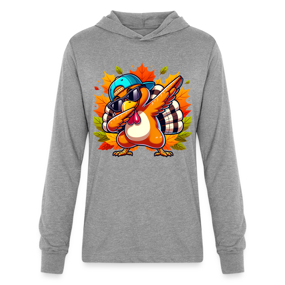 Dabbing Thanksgiving Turkey Hoodie Shirt Color: heather grey
