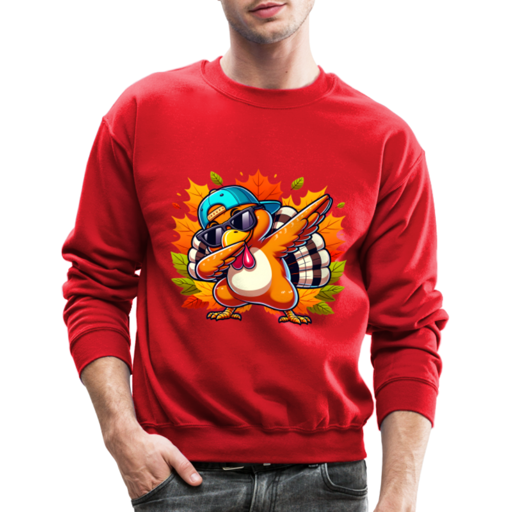 Dabbing Thanksgiving Turkey Sweatshirt - red
