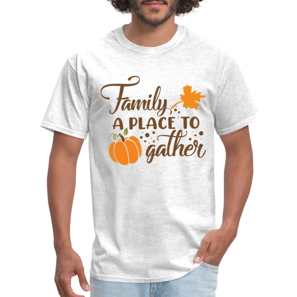 Family A Place To Gather T-Shirt - light heather gray