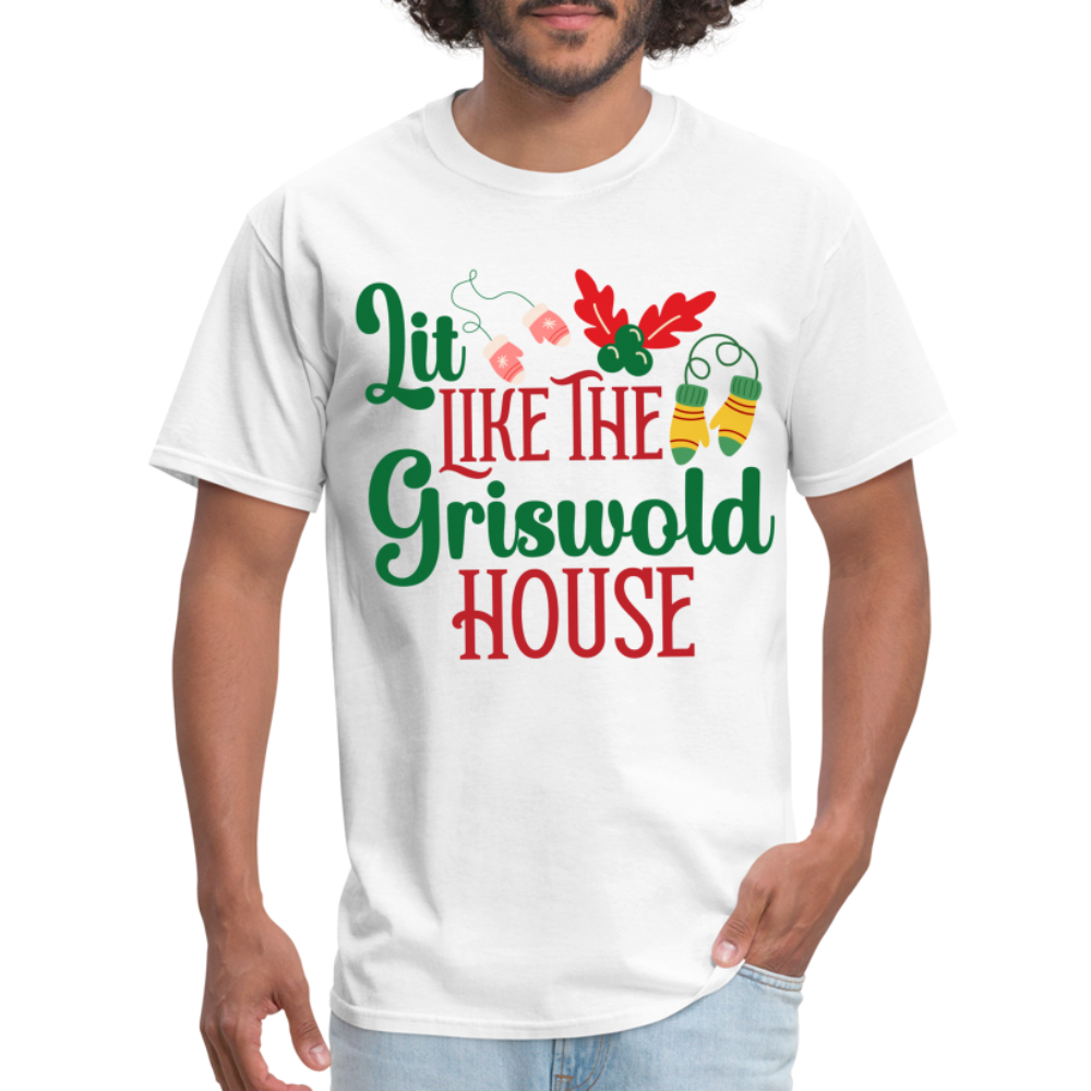 Lit Like The Griswold House T-Shirt - white