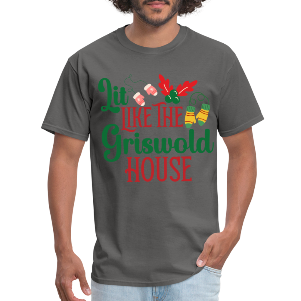 Lit Like The Griswold House T-Shirt - charcoal
