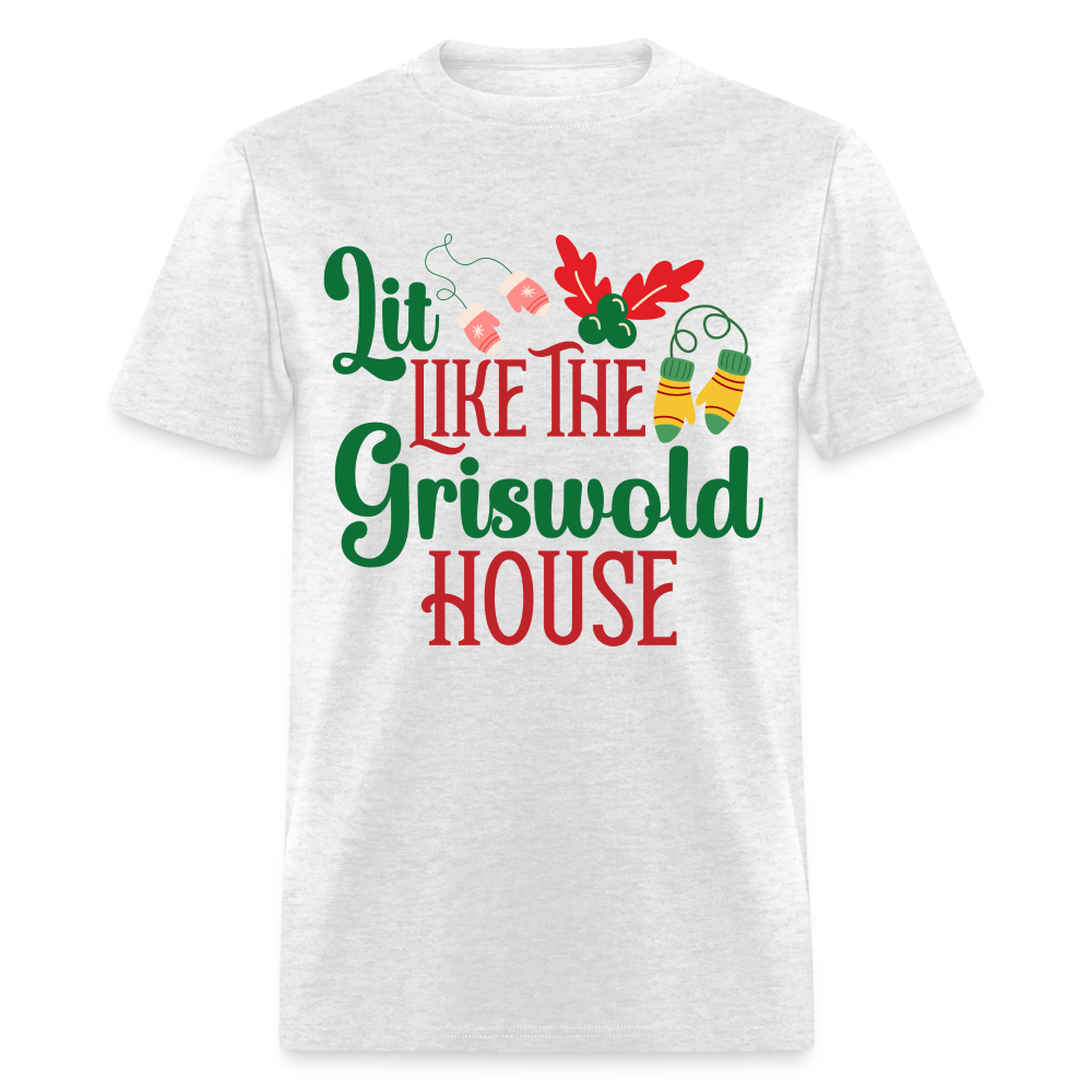 Lit Like The Griswold House T-Shirt - light heather gray