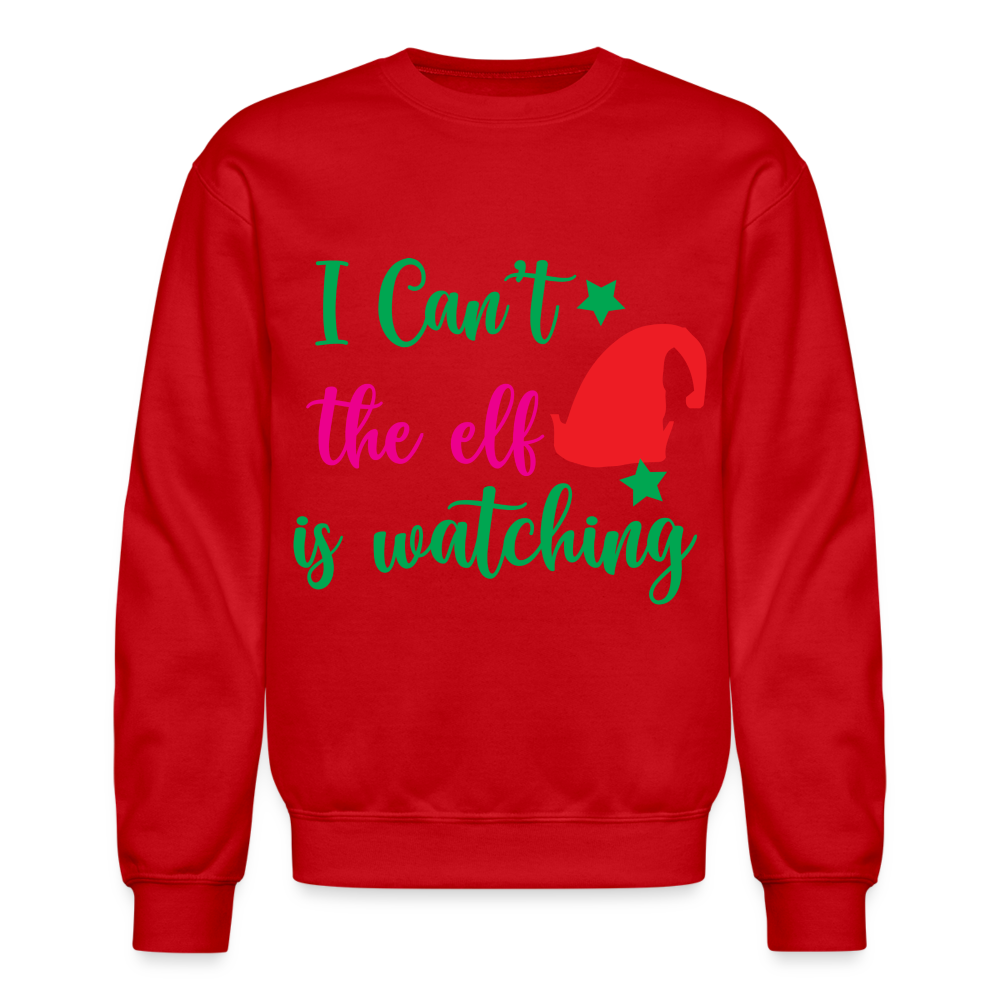 I Can't The Elf Is Watching Sweatshirt Color: forest green
