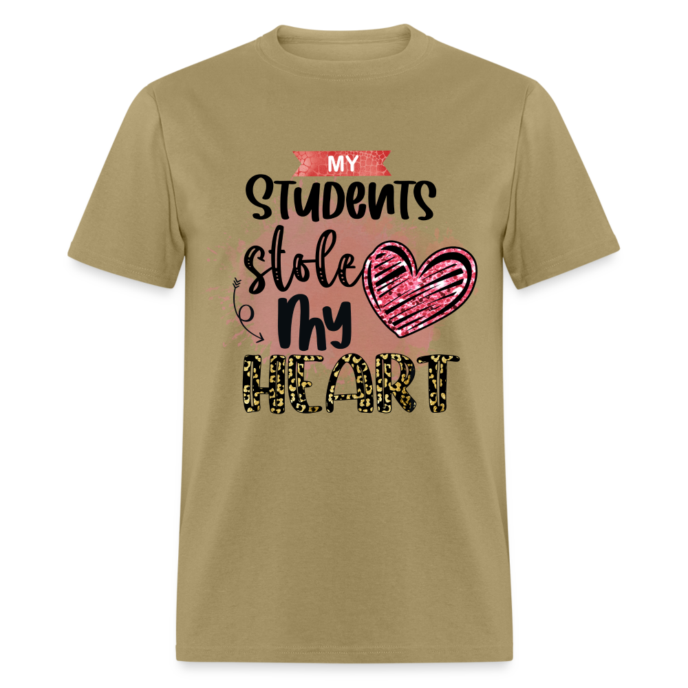 My Students Stole My Heart T-Shirt - khaki
