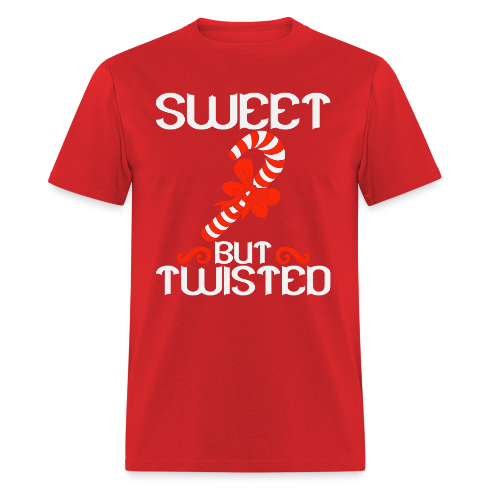 Sweet But Twisted T-Shirt (Candy Cane) Color: red