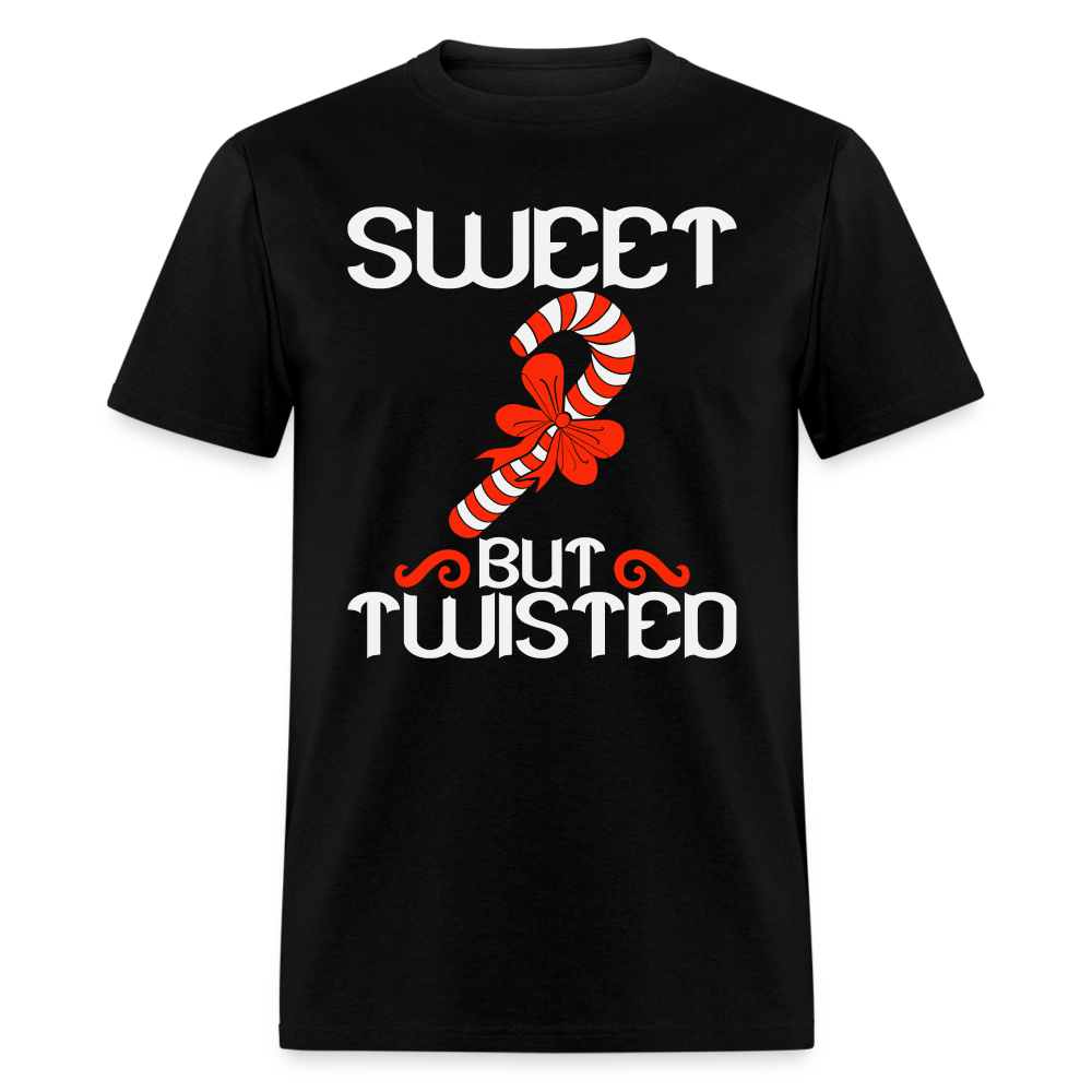 Sweet But Twisted T-Shirt (Candy Cane) Color: black