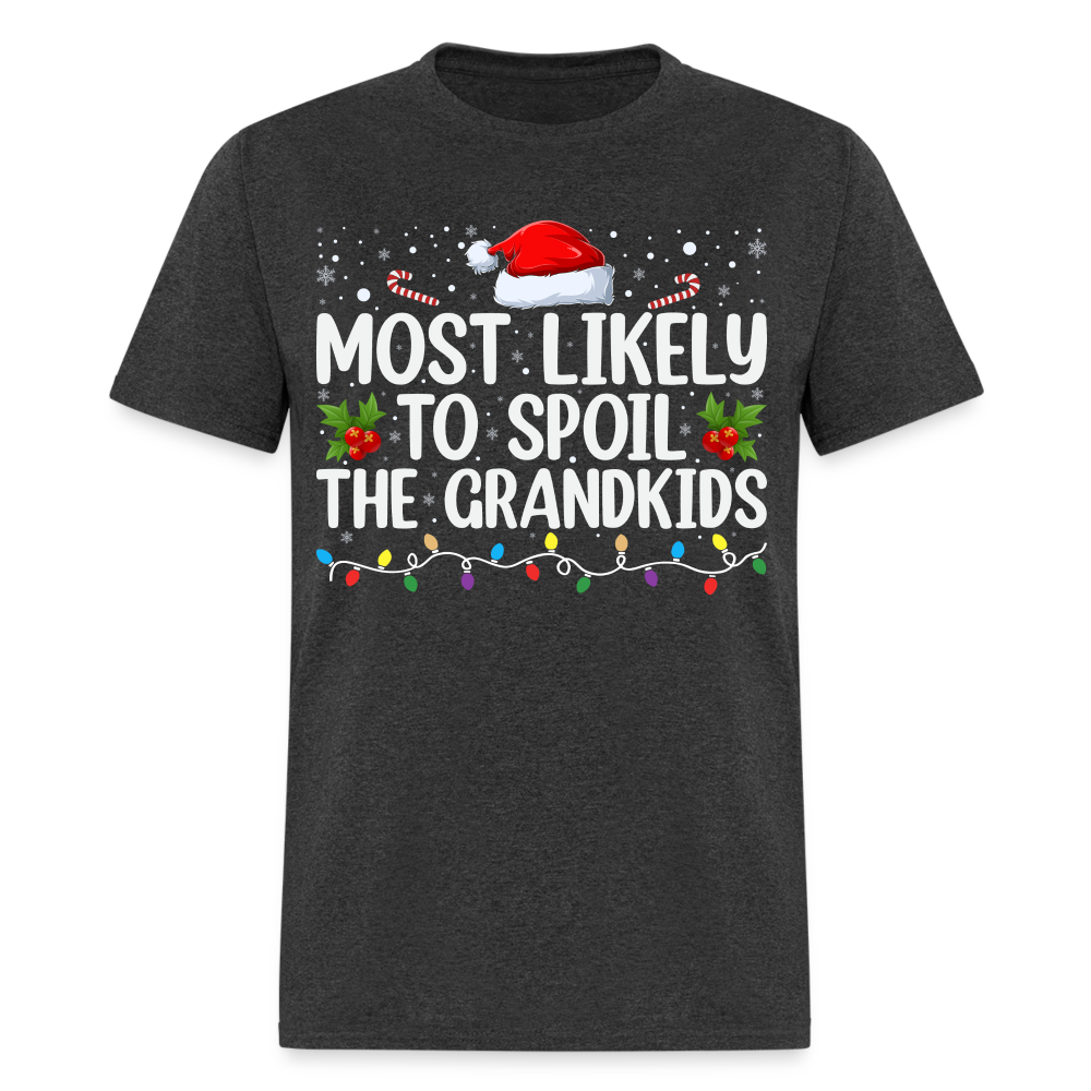 Most Likely to Spoil the Grandkids T-Shirt (Christmas) - heather black