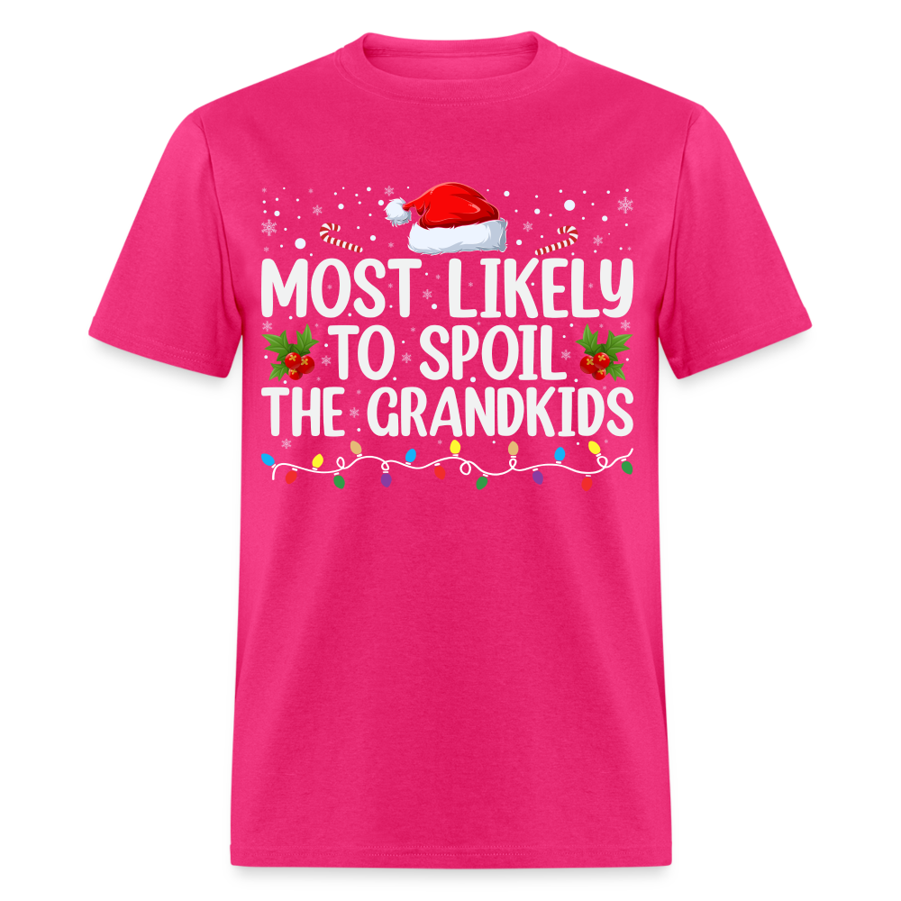 Most Likely to Spoil the Grandkids T-Shirt (Christmas) - fuchsia